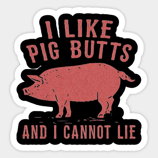 i like pig butts vintage Sticker by tirani16